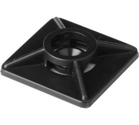 Монтажная база DKC двойная, самоклеящаяся, 19x19, черная, для хомутов шириной до 3,6 мм, 1 шт. 25469SR