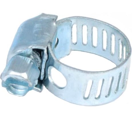 Червячный хомут Стройбат 1/2" 8-12мм белый цинк 2 шт 037161