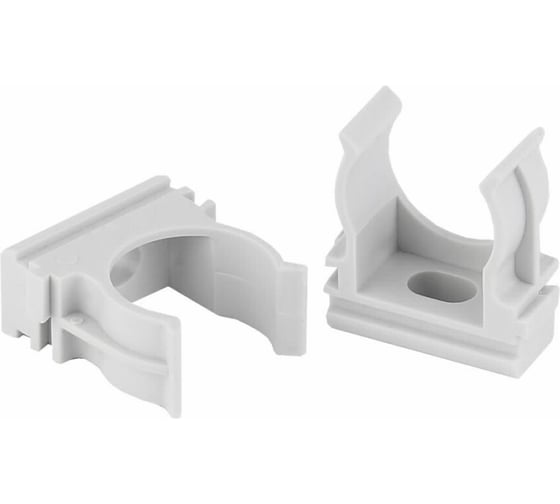 Клипса-крепеж для ПВХ труб Netron 16 мм, серая, 100 шт. N-PVC-C-0016-GR 1