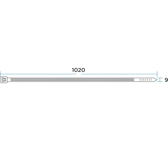 Стяжка кабельная нейлоновая REXANT 1020x9 мм, белая, 25 шт. 07-1020-25
