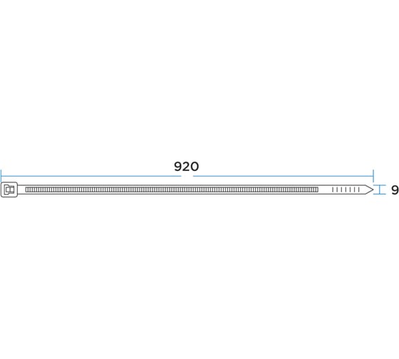 Стяжка кабельная нейлоновая REXANT 920x9 мм, белая, 25 шт. 07-0900-25