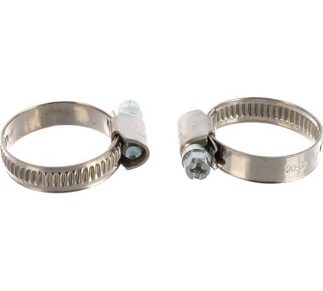 Червячный хомут Крепстандарт нерж.сталь 20-35 2шт европодвес к1821