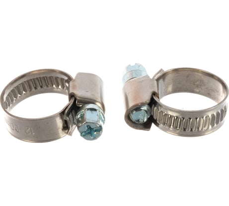 Червячный хомут Крепстандарт нерж.сталь 12-20 2шт европодвес к1819