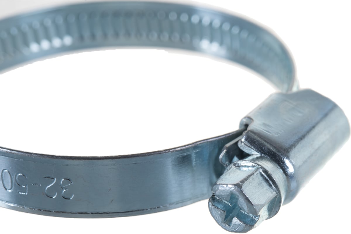 Обжимной хомут Госкреп 9 мм, оцинкованный, 32-50 мм, 2 шт. 11-0012450 ...