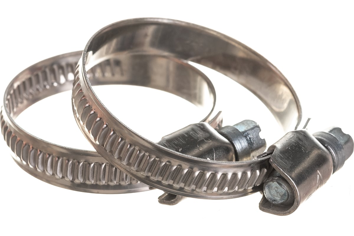 Обжимной хомут Госкреп 9 мм, нержавеющая сталь, 25-40 мм, 2 шт. 11 ...