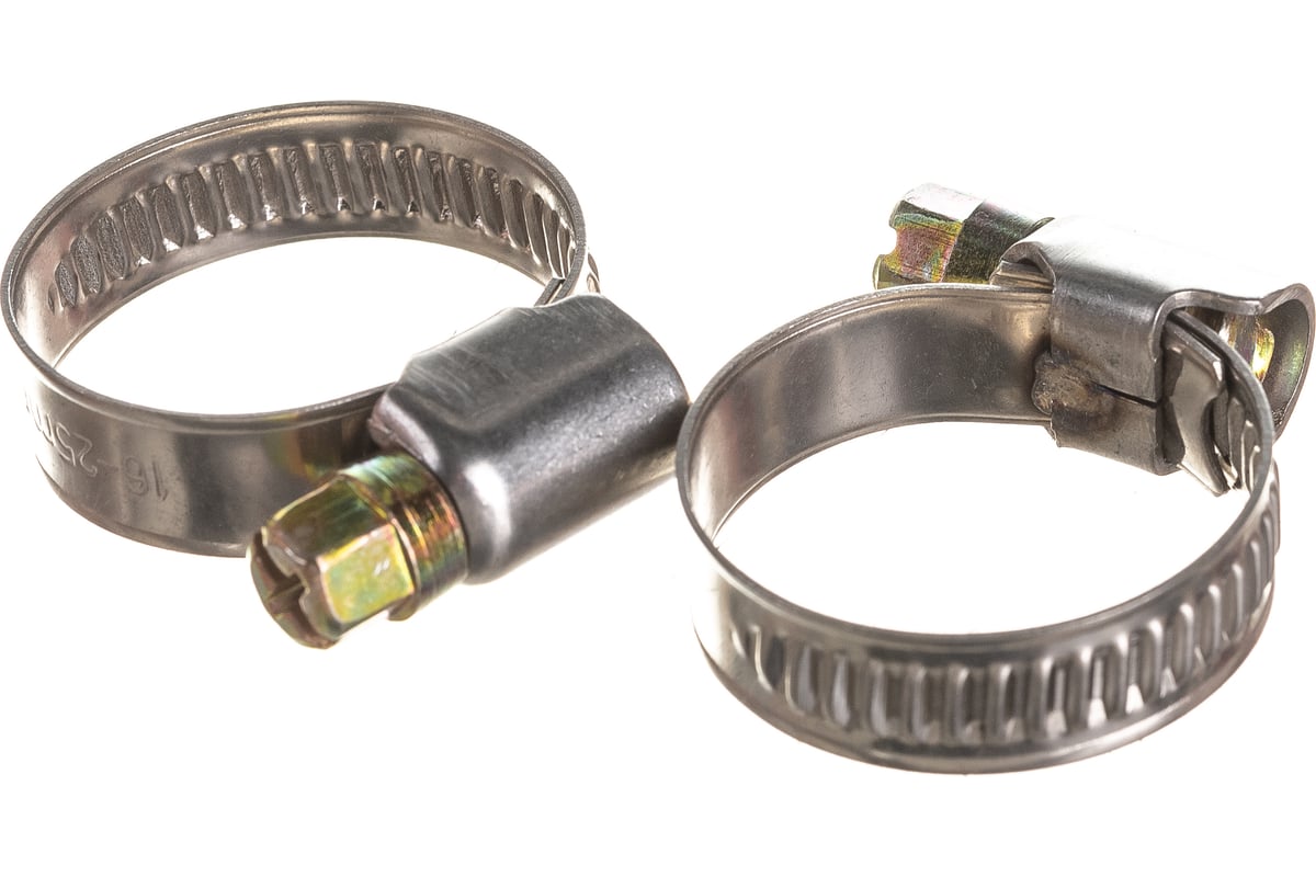 Обжимной хомут Госкреп 9 мм из нерж.стали 16-25 мм 2 шт, европодвес 11 ...