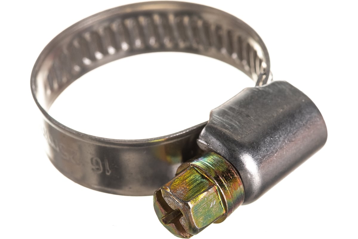 Червячный хомут Госкреп нержавеющий 16-25 мм, 2 шт. 11-0013810 ...
