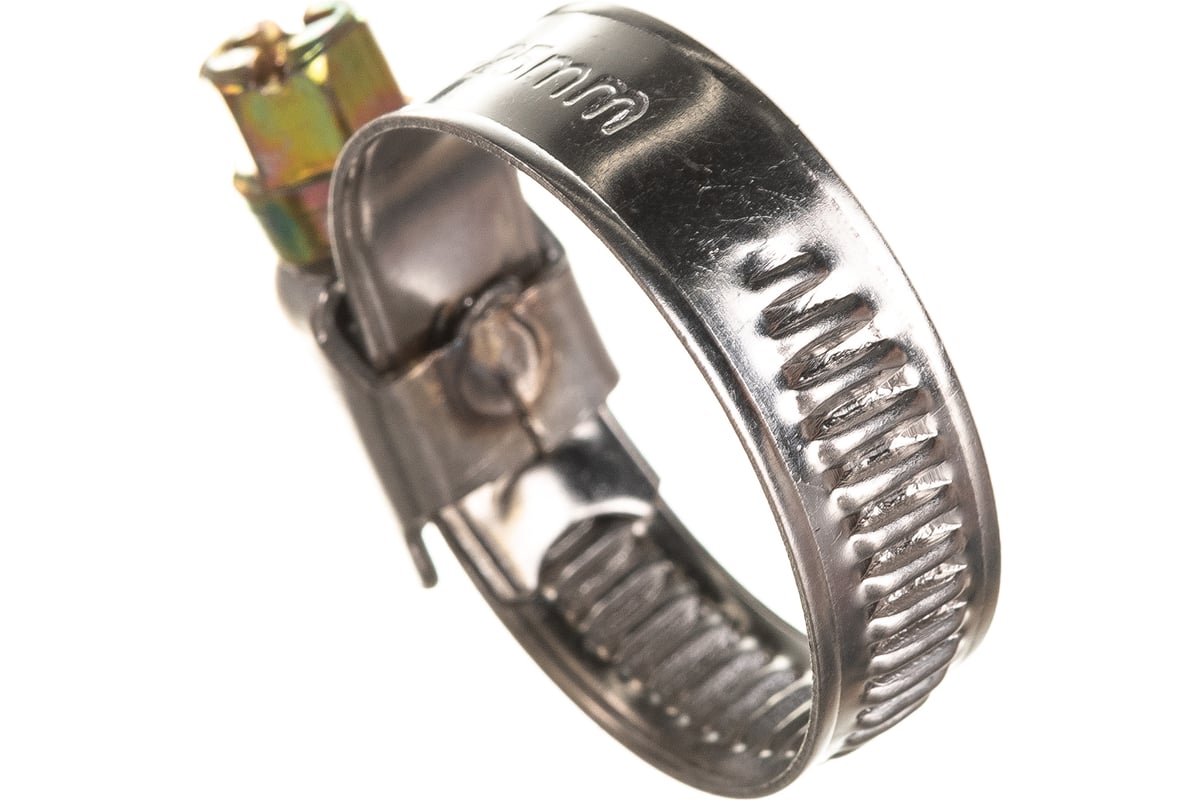 Червячный хомут Госкреп нержавеющий 16-25 мм, 2 шт. 11-0013810 ...