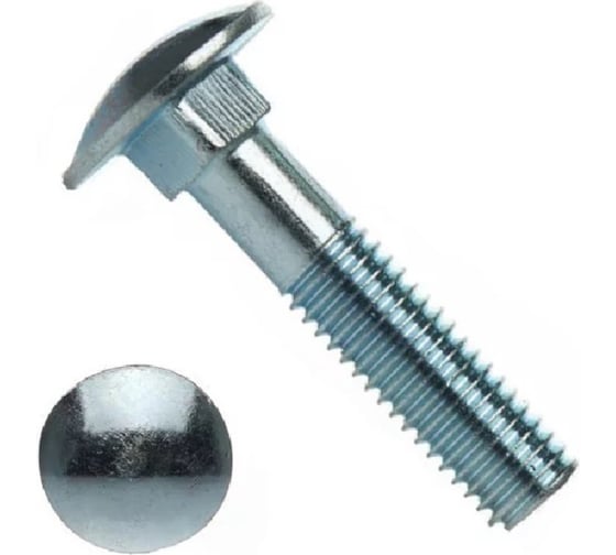 Мебельный болт Insparion DIN 603, цинк, М6x70 мм, (4 шт) С1-00002090 1
