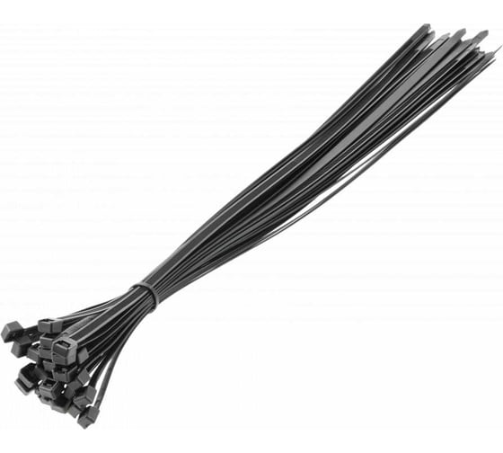 Нейлоновые стяжки HOEGERT TECHNIK 3,6x200 мм, 25 шт., черные HT2C705