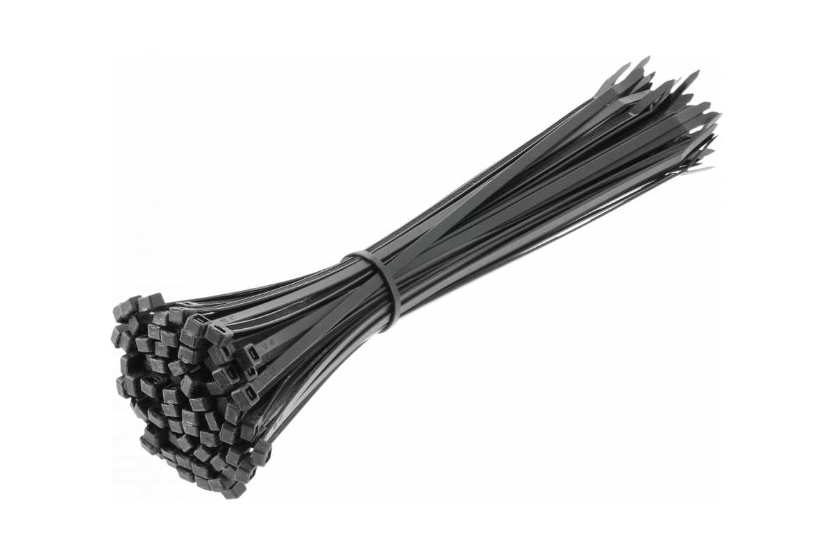 Нейлоновые стяжки HOEGERT TECHNIK 3,6x300 мм, 100 шт., черные HT2C708 ...