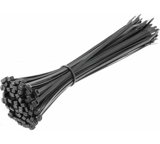 Нейлоновые стяжки HOEGERT TECHNIK 4,8x300 мм, 100 шт., черные HT2C712 1