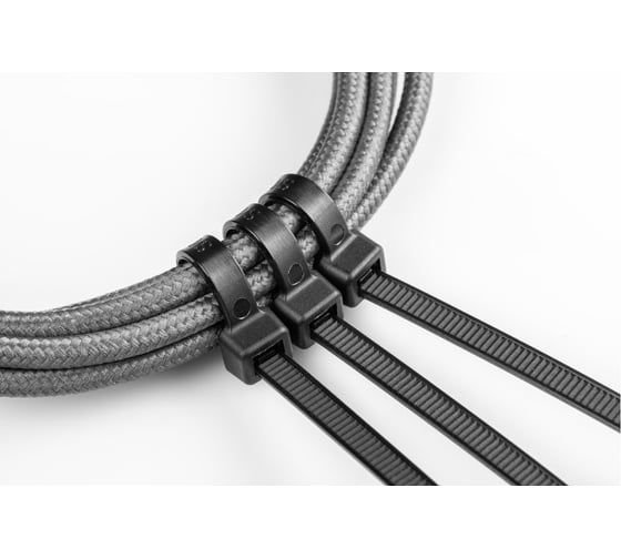 Нейлоновые стяжки HOEGERT TECHNIK 4,8x300 мм, 100 шт., черные HT2C712