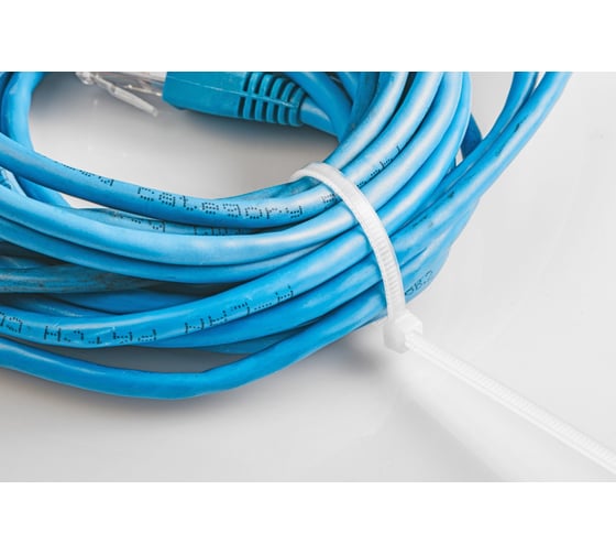 Нейлоновые стяжки HOEGERT TECHNIK 4,8x370 мм, 25 шт., белые HT2C730