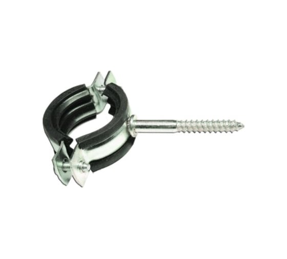 Хомут с креплением на шуруп WaterLine 1,1/2" 48-52 мм белый цинк 1 шт 109970 1