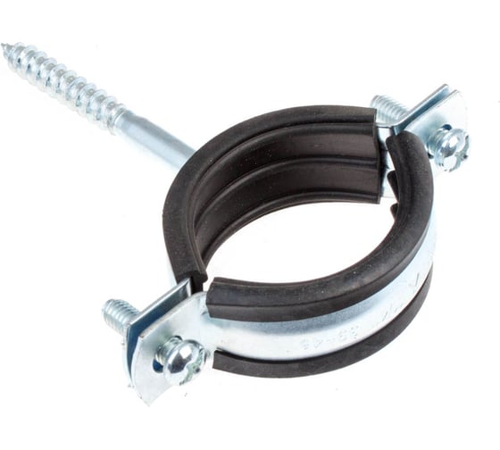 Хомут с креплением на шуруп WaterLine 1,1/4" 40-45 мм белый цинк 1 шт 109980 1