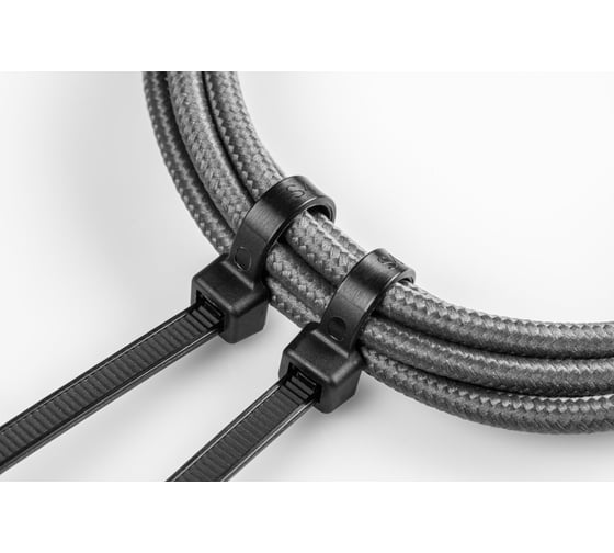 Нейлоновые стяжки HOEGERT TECHNIK 3,6x200 мм, 100 шт., черные HT2C706