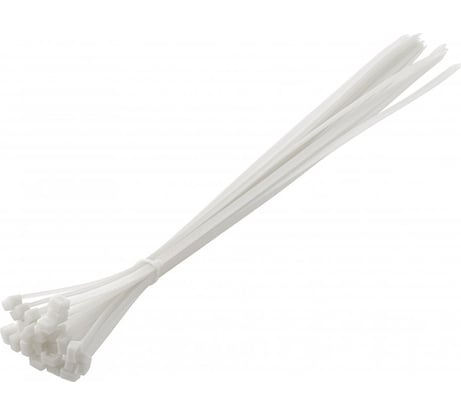 Нейлоновые стяжки HOEGERT TECHNIK 3,6x200 мм, 25 шт., белые HT2C722