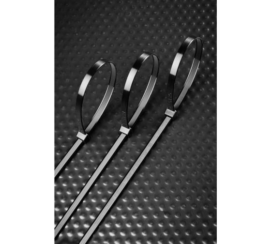 Нейлоновые стяжки HOEGERT TECHNIK 4,8x370 мм, 100 шт., черные HT2C714