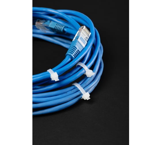 Нейлоновые стяжки HOEGERT TECHNIK 2,5x100 мм, 100 шт., белые HT2C717