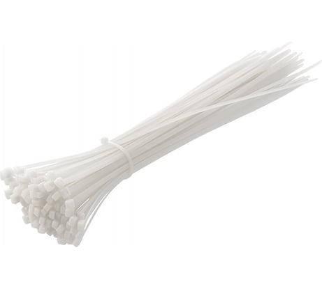 Нейлоновые стяжки HOEGERT TECHNIK 4,8x300 мм, 100 шт., белые HT2C729