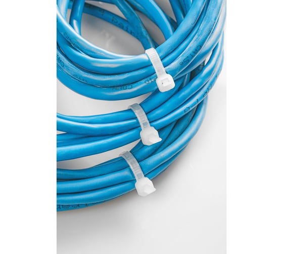 Нейлоновые стяжки HOEGERT TECHNIK 2,5x140 мм, 100 шт., белые HT2C718
