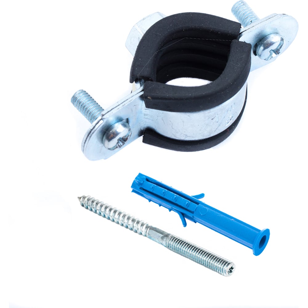 хомут со шпилькой 1 1 2. хомут/держатель 1" метал. хомут металлический 2" (59-66 мм) со шпилькой и дюбелем 00589. хомут со шпилькой 1 1 2. хомут со шпилькой 1 1 2.