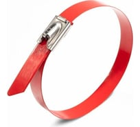 Стальные стяжки с покрытием FORTISFLEX СКС-П 316 7,9х400 красный 83076