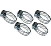 Хомуты FIT DIY оцинкованная сталь набор 5 шт 14 - 27 мм 64244