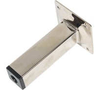 Ножка Tech-Krep 25х25х100 квадратная, нерегулируемая, никель - накладка 151295