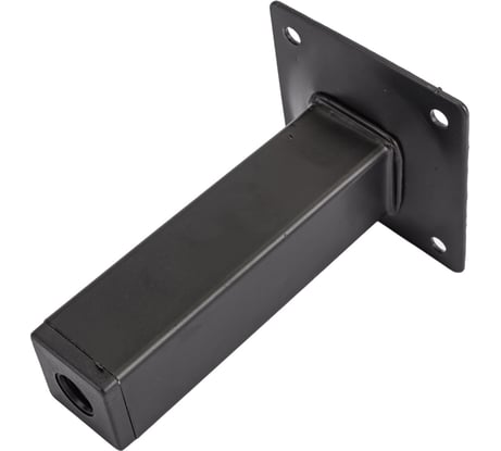 Ножка Tech-Krep 25х25х100 квадратная, нерегулируемая, черная - накладка 151296