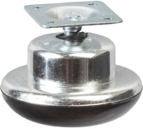 Мебельная скользящая ножка на площ. Стройбат 65мм черный/хром 1 шт 349630