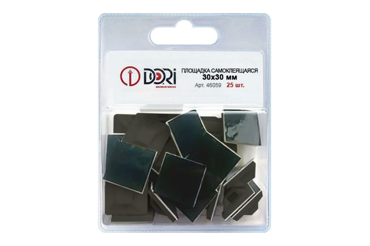 Самоклеящаяся площадка для крепления стяжек DORI 30x30 мм черная ...
