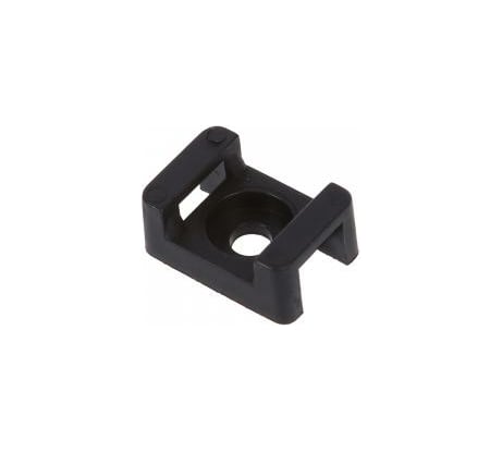 Площадка для крепления стяжки REXANT ПС-2 22x16 мм, черная, упаковка 10 шт. 07-2103-10