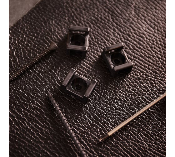 Площадка для крепления стяжки REXANT ПС-2 22x16 мм, черная, упаковка ...