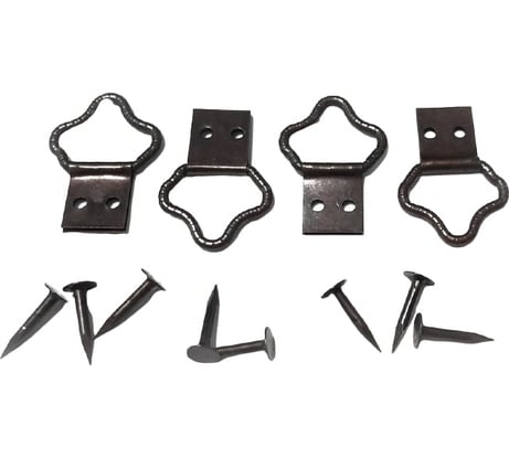 Петля-подвес ЕВРОПАРТНЕР корона-кольцо для картины, фоторамки, бронза 4 шт. 16 0319 1