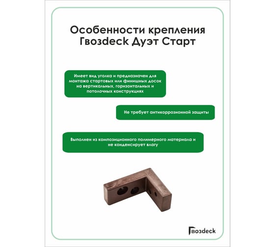 Крепеж Гвозdeck СМАРТ ДУЭТ Старт 40 штук, ПА6 10120000PA00WG01