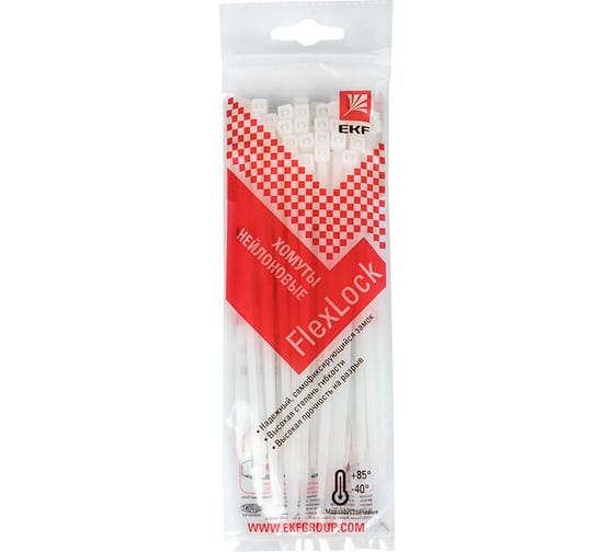 Стандартный хомут EKF FlexLock PROxima P6.6, 3.6x150 100 шт. plc-fl-ctsw-3.6x150