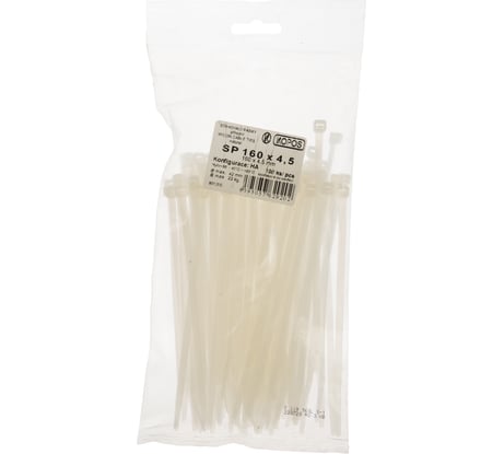 Хомут (кабельная стяжка) KOPOS PA6.6 полиамид SP 160X4.5_HA