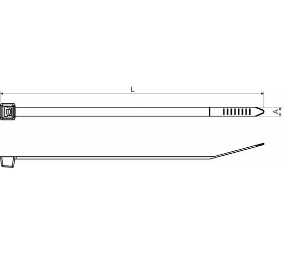 Хомут (кабельная стяжка) KOPOS PA6.6 полиамид. SP 180х4.8 FA, черный SP 180X4.5_FA