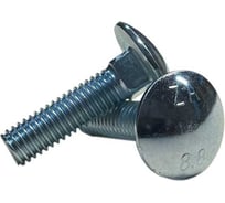 Болт ZAMETAL М8x16 DIN 603, ISO 8677, цинк, кл.пр. 8.8, 5 кг ZA103214