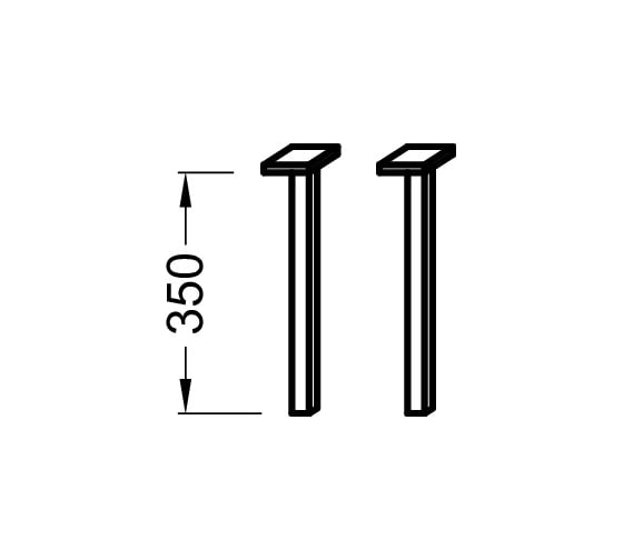 Ножки JACOB DELAFON ODEON UP EB906-NF 35 см, матовый хром, 2 шт. 00000011955