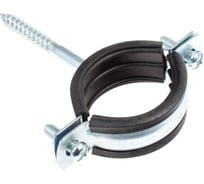 Хомут с креплением на шуруп Стройбат 1 1/4" 40-45 мм белый цинк 4 шт. 308950