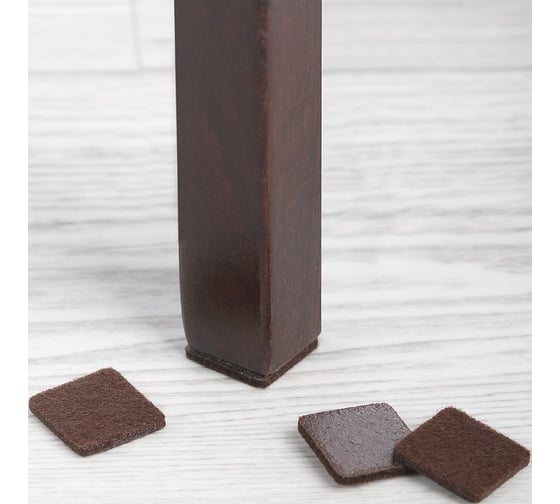 Накладки СИЛА SFELT22x22 защитные, фетровые, самоклеящиеся, квадратные 22x22 мм, 24 шт. Б0062720