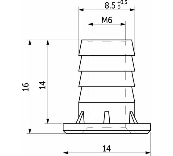 Муфта регулятора AKS М6, вбиваемая 11036