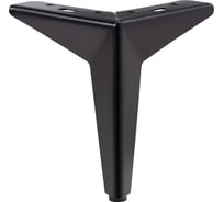 Опора мебельная металлическая AKS HELLY h100, угловая, черный 90910