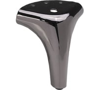 Опора мебельная металлическая AKS OLYMPIA h120, угловая, черный хром 90957