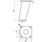 Опора мебельная металлическая AKS TOWER h120, наклонная, структура дерево 90946 2