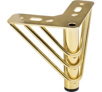 Опора мебельная металлическая AKS RAY h120, угловая, золото 90925