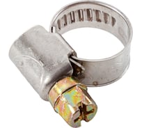 Хомуты червячные Политех накатные, нержавеющая сталь, 5 шт. в упаковке, 8мм-12мм 3203108